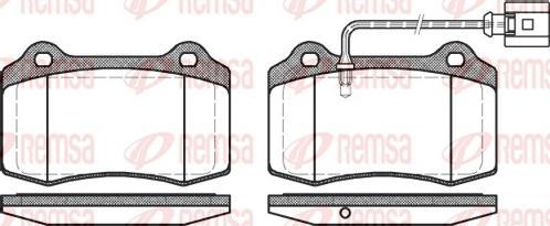 Remsa 0434.01 - Тормозные колодки, дисковые, комплект autospares.lv