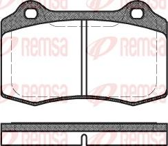 Remsa 0434.30 - Тормозные колодки, дисковые, комплект autospares.lv