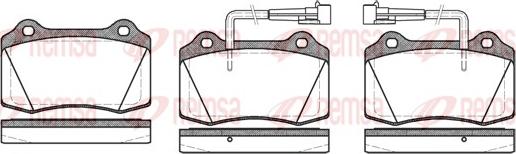 Remsa 0434.22 - Тормозные колодки, дисковые, комплект autospares.lv