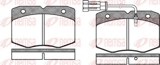 Remsa 0435.12 - Тормозные колодки, дисковые, комплект autospares.lv