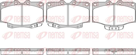 Remsa 0430.04 - Тормозные колодки, дисковые, комплект autospares.lv