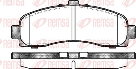 Remsa 0431.10 - Тормозные колодки, дисковые, комплект autospares.lv