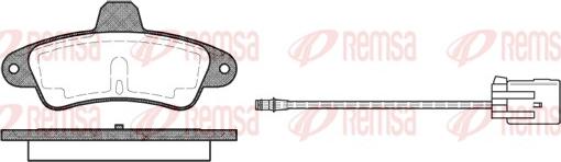 Remsa 0433.02 - Тормозные колодки, дисковые, комплект autospares.lv