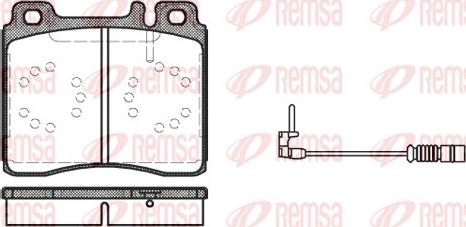 Remsa 0420.02 - Тормозные колодки, дисковые, комплект autospares.lv