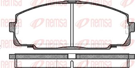 Remsa 0421.00 - Тормозные колодки, дисковые, комплект autospares.lv