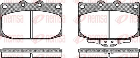 Remsa 0428.02 - Тормозные колодки, дисковые, комплект autospares.lv