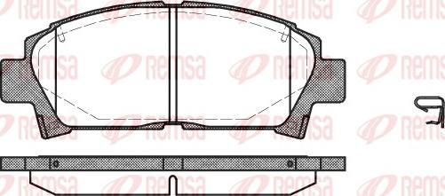 Remsa 0427.02 - Тормозные колодки, дисковые, комплект autospares.lv