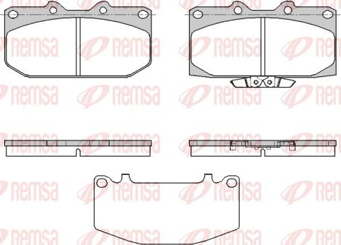 Remsa 0599.32 - Тормозные колодки, дисковые, комплект autospares.lv