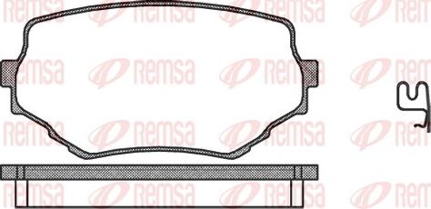 Remsa 0594.02 - Тормозные колодки, дисковые, комплект autospares.lv