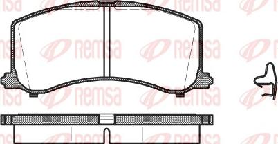 Remsa 0595.02 - Тормозные колодки, дисковые, комплект autospares.lv