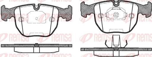 Remsa 0596.00 - Тормозные колодки, дисковые, комплект autospares.lv