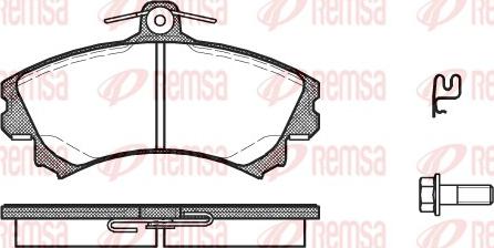 Remsa 0590.21 - Тормозные колодки, дисковые, комплект autospares.lv