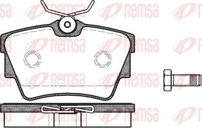 Remsa 0591.10 - Тормозные колодки, дисковые, комплект autospares.lv