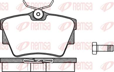 Remsa 0591.30 - Тормозные колодки, дисковые, комплект autospares.lv