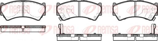 Remsa 0592.52 - Тормозные колодки, дисковые, комплект autospares.lv