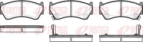 Remsa 0592.02 - Тормозные колодки, дисковые, комплект autospares.lv