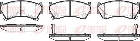 Remsa 0592.12 - Тормозные колодки, дисковые, комплект autospares.lv