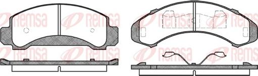 Remsa 0550.00 - Тормозные колодки, дисковые, комплект autospares.lv