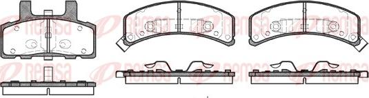 Remsa 0552.32 - Тормозные колодки, дисковые, комплект autospares.lv