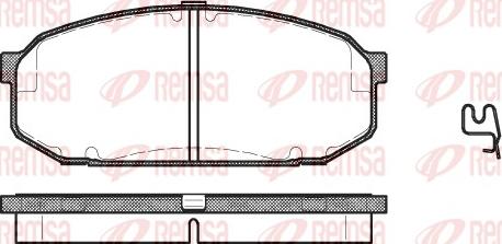 Remsa 0504.02 - Тормозные колодки, дисковые, комплект autospares.lv