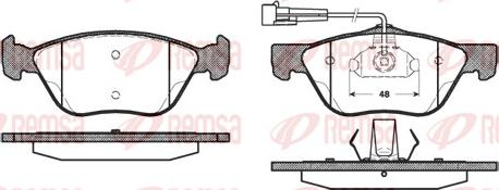 Remsa 0589.02 - Тормозные колодки, дисковые, комплект autospares.lv