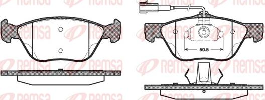 Remsa 0589.32 - Тормозные колодки, дисковые, комплект autospares.lv