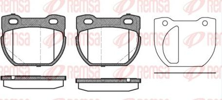 Remsa 0584.20 - Тормозные колодки, дисковые, комплект autospares.lv