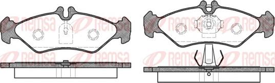 Remsa 0579.00 - Тормозные колодки, дисковые, комплект autospares.lv