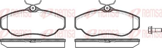 Remsa 0576.00 - Тормозные колодки, дисковые, комплект autospares.lv