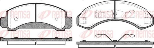 Remsa 0572.00 - Тормозные колодки, дисковые, комплект autospares.lv