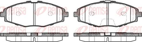 Remsa 0696.00 - Тормозные колодки, дисковые, комплект autospares.lv