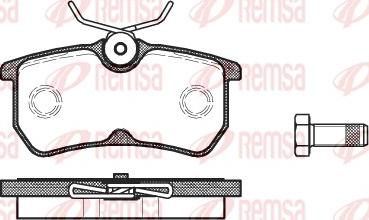 Remsa 0693.00 - Тормозные колодки, дисковые, комплект autospares.lv