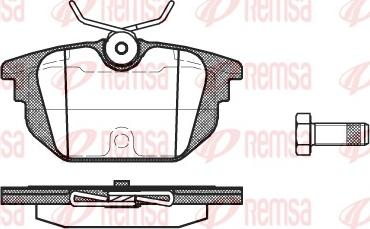 Remsa 0692.00 - Тормозные колодки, дисковые, комплект autospares.lv