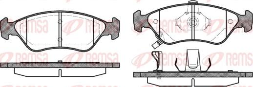 Remsa 0648.02 - Тормозные колодки, дисковые, комплект autospares.lv