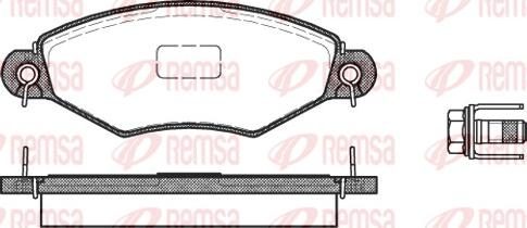 Remsa 0643.10 - Тормозные колодки, дисковые, комплект autospares.lv