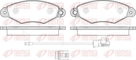 Remsa 0643.30 - Тормозные колодки, дисковые, комплект autospares.lv