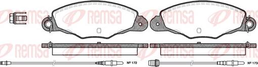 Remsa 0659.04 - Тормозные колодки, дисковые, комплект autospares.lv