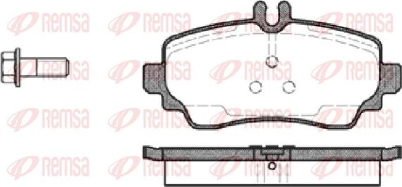 Remsa 0650.00 - Тормозные колодки, дисковые, комплект autospares.lv