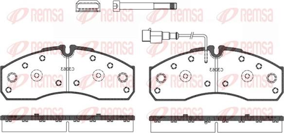 Remsa 0651.42 - Тормозные колодки, дисковые, комплект autospares.lv