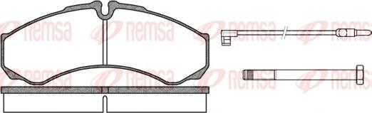 Remsa 0651.02 - Тормозные колодки, дисковые, комплект autospares.lv