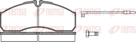 Remsa 0651.12 - Тормозные колодки, дисковые, комплект autospares.lv