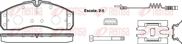 Remsa 0651.22 - Тормозные колодки, дисковые, комплект autospares.lv