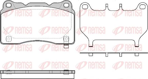 Remsa 0666.64 - Тормозные колодки, дисковые, комплект autospares.lv