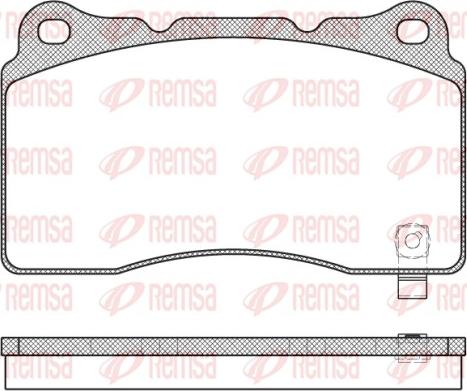 Remsa 0666.04 - Тормозные колодки, дисковые, комплект autospares.lv