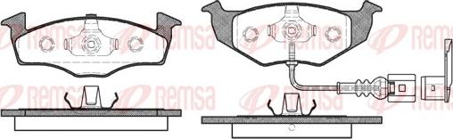 Remsa 0609.11 - Тормозные колодки, дисковые, комплект autospares.lv