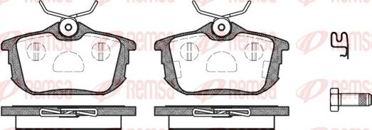 Remsa 0605.02 - Тормозные колодки, дисковые, комплект autospares.lv