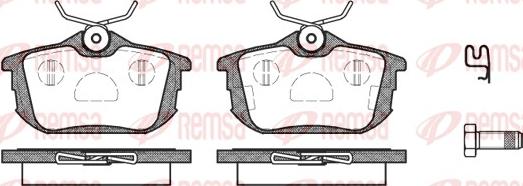 Remsa 0605.12 - Тормозные колодки, дисковые, комплект autospares.lv