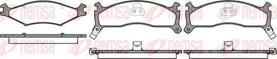 Remsa 0600.02 - Тормозные колодки, дисковые, комплект autospares.lv