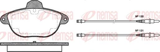 Remsa 0608.04 - Тормозные колодки, дисковые, комплект autospares.lv