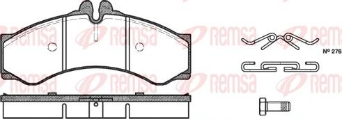 Remsa 0614.00 - Тормозные колодки, дисковые, комплект autospares.lv